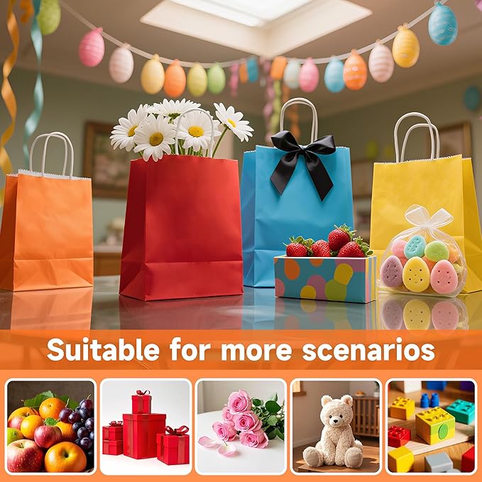METAPRINT 48 Pcs Rainbow Paper Gift Bags - Image 6