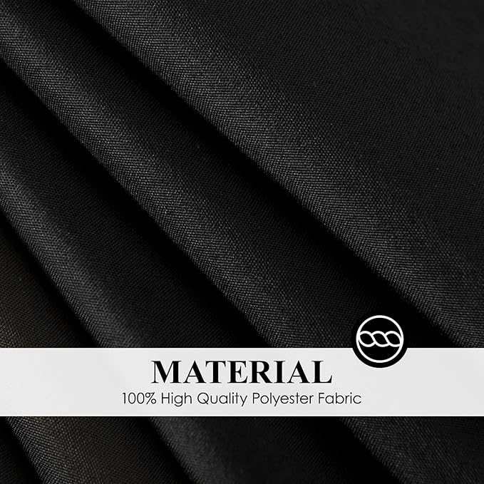Round Tablecloth 8 Pack 108 Inch Black Tablecloths Washable Decorative Linen - Image 5