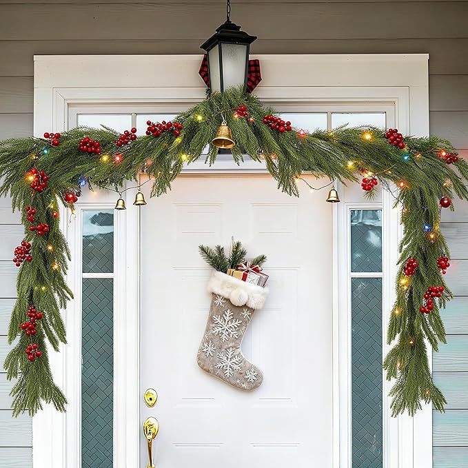 9ft Christmas Norfolk Pine Garland by Apipi