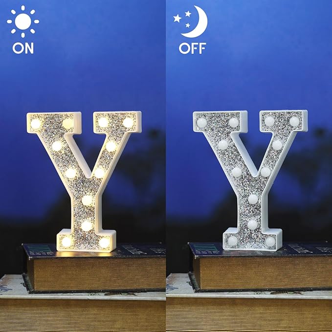 NW LIGHT Marquee Light Letters for Table Decorations, Glitter Light Up Signs - Image 2