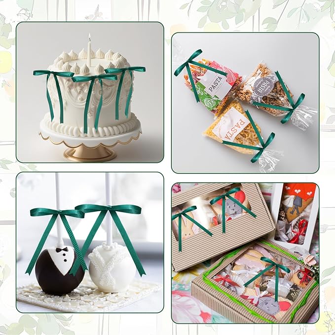 Riceshoot 100 Pcs Twist Tie Bows Bulk 5x7 Inch Satin Ribbon Bows - Image 5