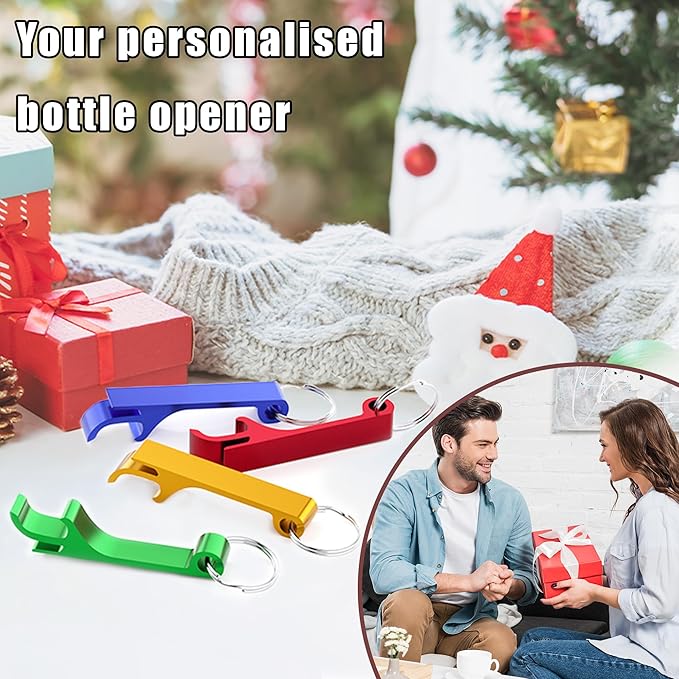 Personalized Bottle Opener Keychains, Bulk Custom Engraved Text Logo Keychain - Image 7