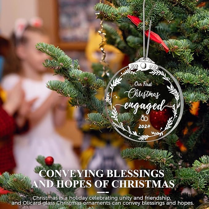 Our First Christmas Engaged Ornaments 2024 - Image 5
