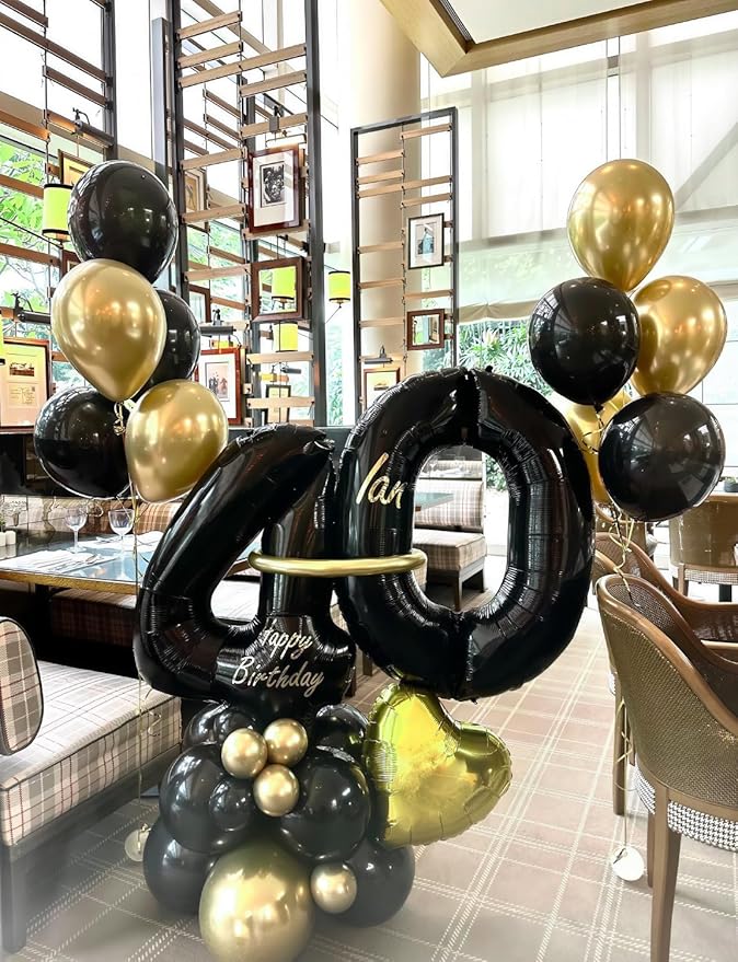 Black and Gold Balloons - Image 5