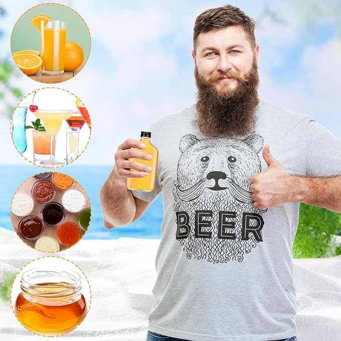 Gejoy 24 Pcs Mini Liquor Bottles Reusable Glass Flask Bottles - Image 4