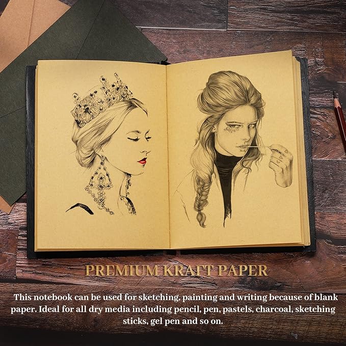 molshine A5 3D Dragon Embossed Journal, Resin Engraving Notebook, Retro Diary - Image 4