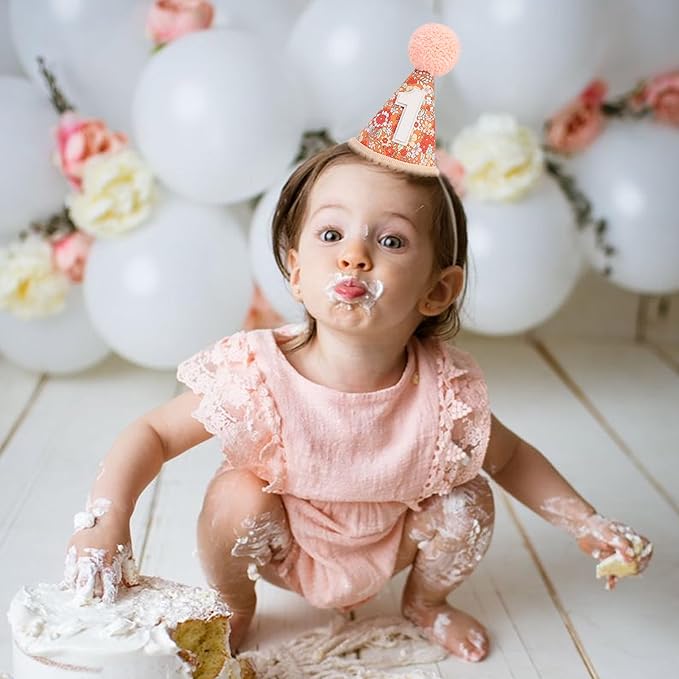 WAUAO Floral 1st Birthday Hat - Image 4