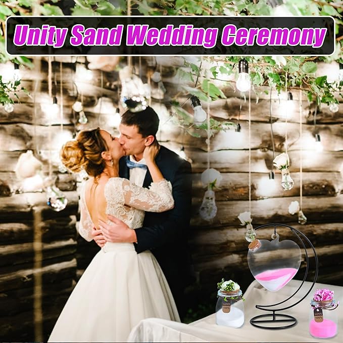 Mqiielle Wedding Unity Sand Ceremony Kit Include Moon Stand Love Bottle Cork 2 - Image 4