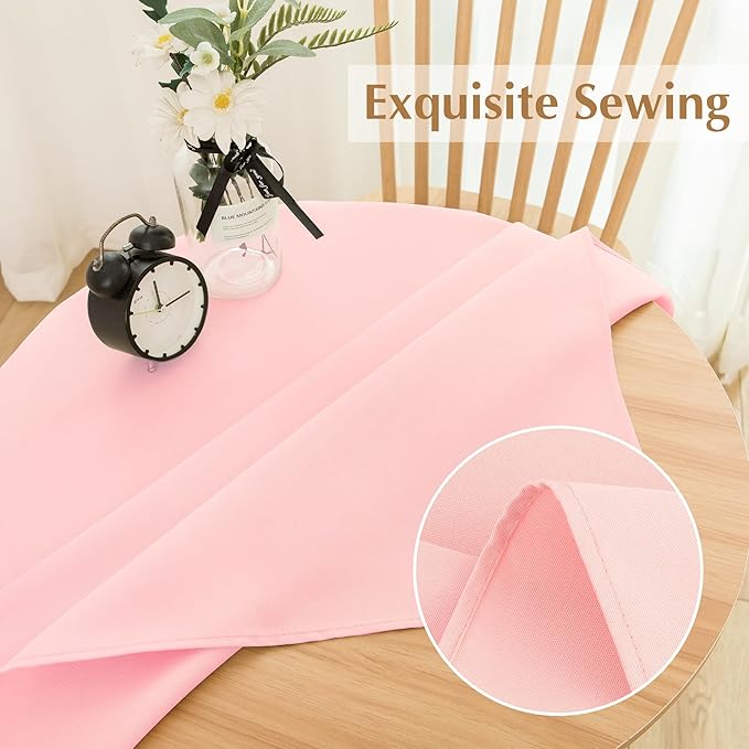 2 Pack Small Square Table Cloth 36X36 Inch Pink Tablecloth Washable Polyester - Image 3