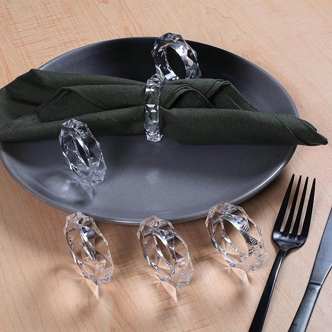 Transparent Acrylic Napkin Rings - Image 4