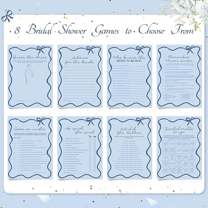 DEEKA 30 PCS Bridal Shower Games Card - Image 7