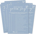 Fun Wedding Shower Games Cards, What Did the Groom Say, Bridal Shower Games by Unknown