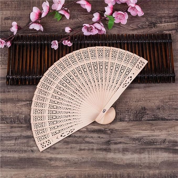 Sandalwood Fan 50 Pcs Hand Fans - Image 6
