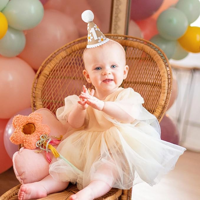 WAWUO Sweet Daisy Themed Birthday Hat - Image 5