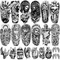 77 Sheets Christian Temporary Tattoo Adult, Religious Jesus Christ Cross Angels by Yazhiji