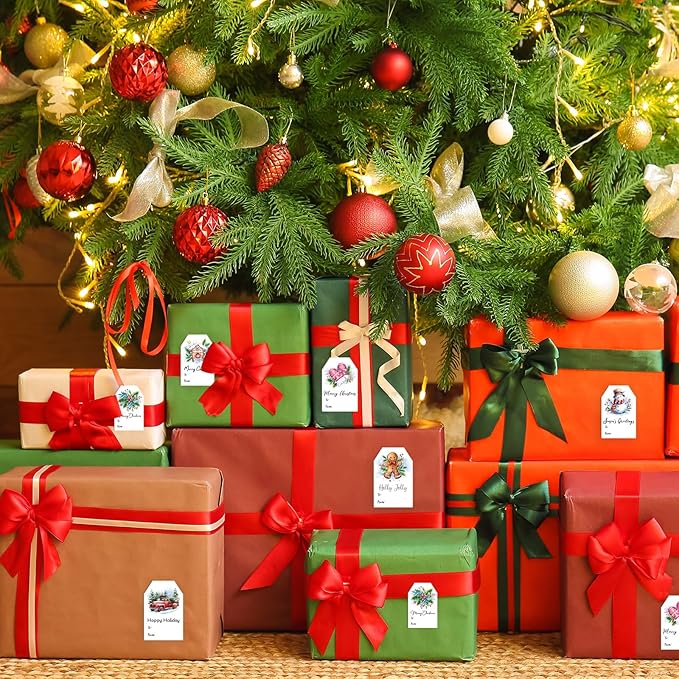 Christmas Gift Tags Stickers, Self-Adhesive Christmas Name Tags - Image 6