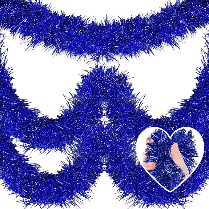 25 Feet Metallic Twist Tinsel Garland Backdrop by Mebiornt