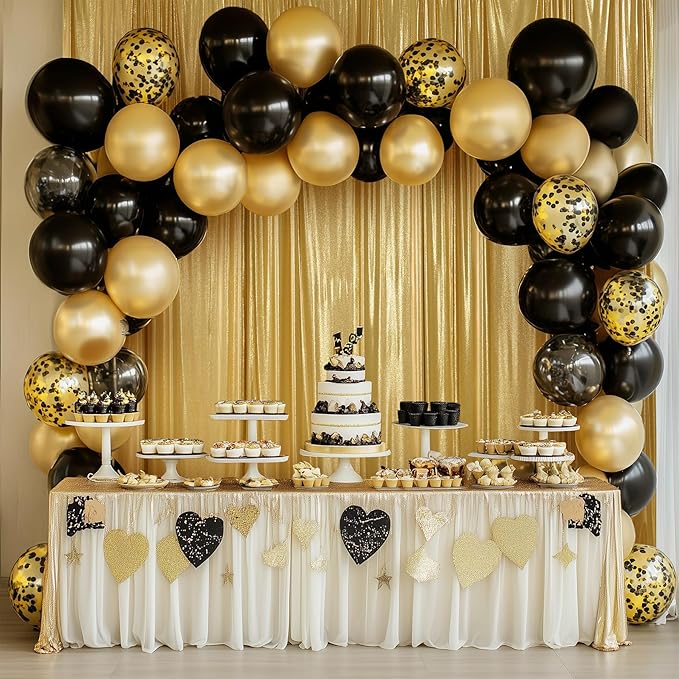 20ftx10ft Gold Sequin Backdrop Curtain - Image 3