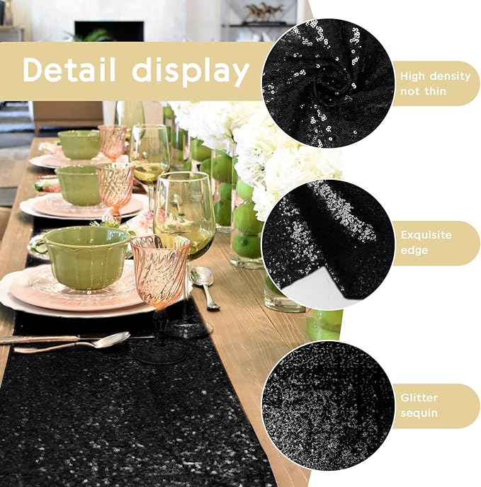 6 Packs 12 x 72 inches Sequin Table Runner - Image 5