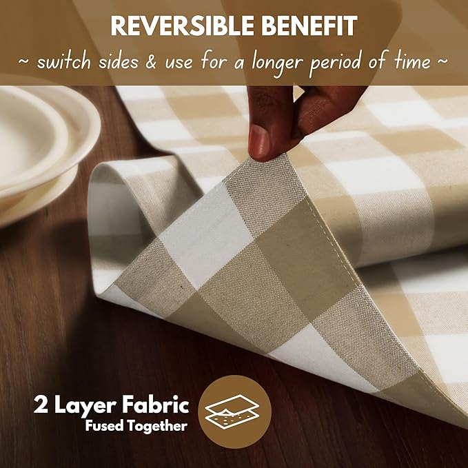 Native Fab Buffalo Check Table Runner 100% Cotton - Image 7