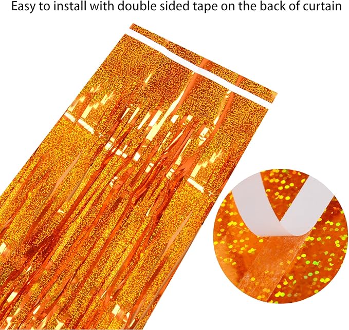 Reusable Foil fringe Curtains Halloween Decor Indoor Party Decorations - Image 4