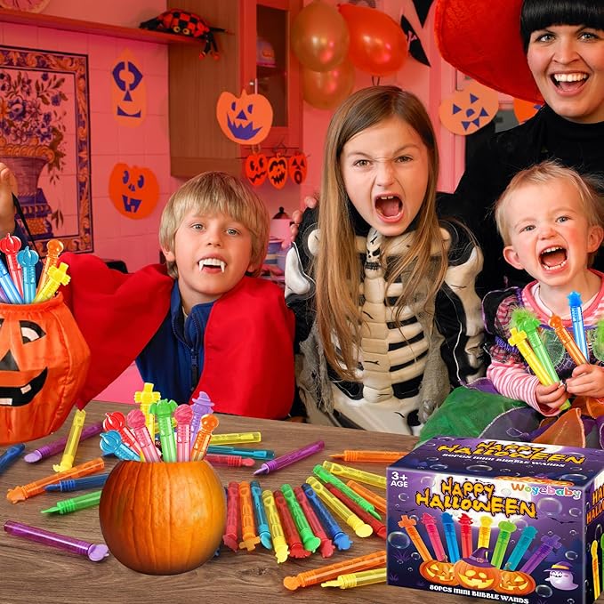 80PCS Halloween Mini Bubble Wands Party Favor - Image 4