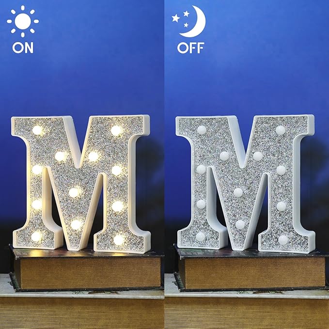 Light Up Marquee Letters for Table Decorations, Glitter Signs for Prom - Image 2