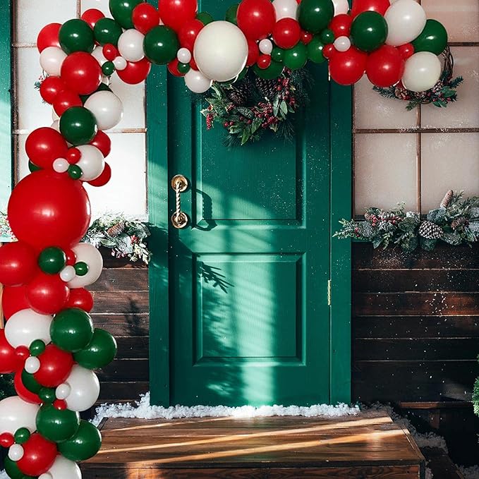 Balloons Garland Kit Red Green and White Balloons - Image 4