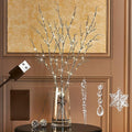 Fudios Lighted Willow Branches Christmas Glitter Battery Operated 32IN 120 LED by Fudios
