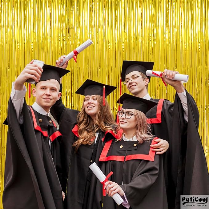 Christmas Decorations Gold Streamers Thicken 4 Pack 3.2 x 8.2 FT - Image 4