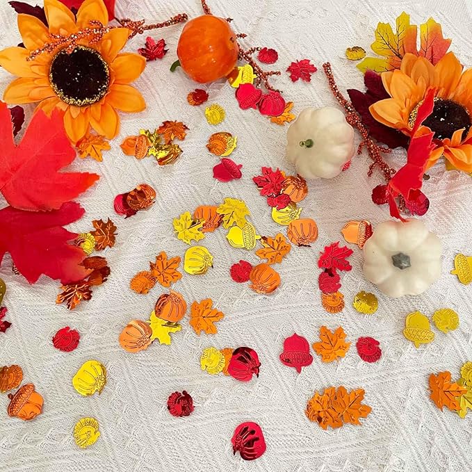 200 Pcs Fall Glitter Confetti - Image 2