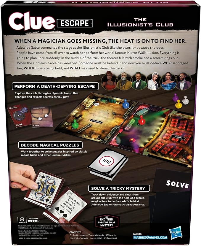 Clue Escape: The Illusionist’s Club Board Game | Escape Room Family Game | - Image 15