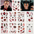Halloween Horror Makeup Fake Scars Temporary Tattoos by toututu