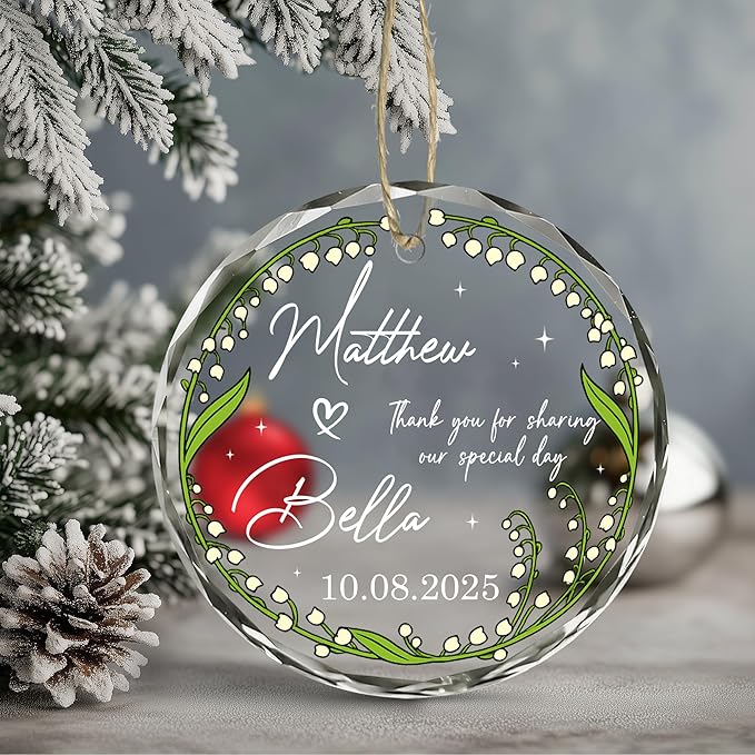 Personalized Wedding Favor Christmas Ornaments - Image 4