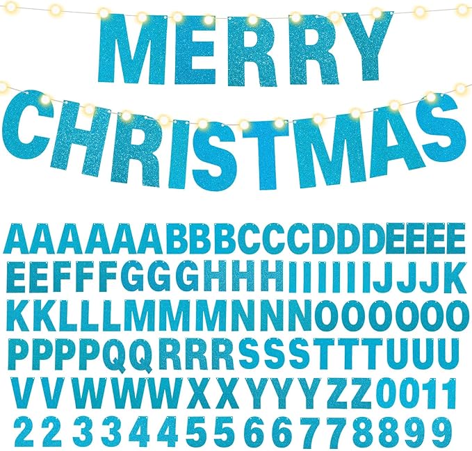 TaoBary 112 Pcs DIY Letter Custom Banner Glitter Customizable Banner Kit - Image 8