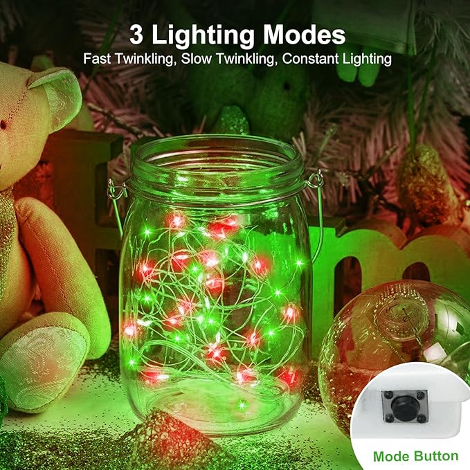 btfarm 12 Pack Fairy Lights Battery Operated, 7ft 20 Led Twinkle Lights String - Image 4