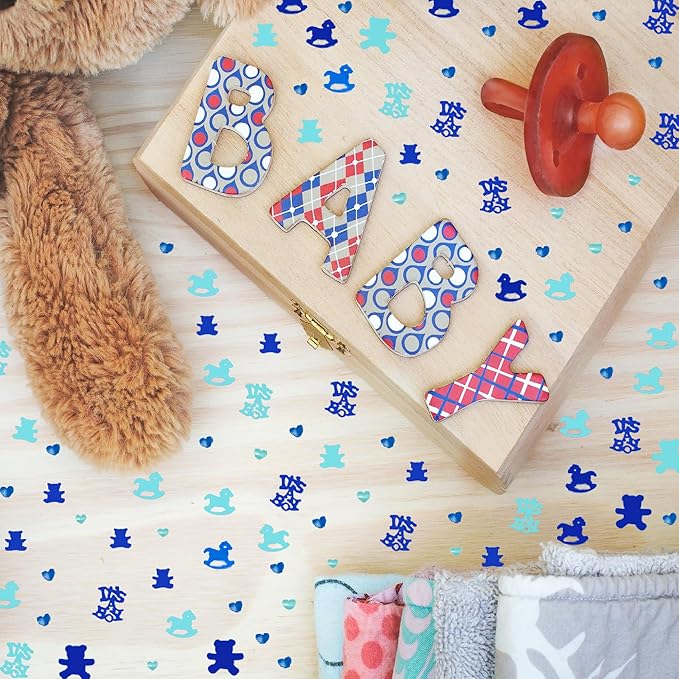 Confetti Boy Sequins Table Confetti Metallic Foil Sprinkles or DIY - Image 5
