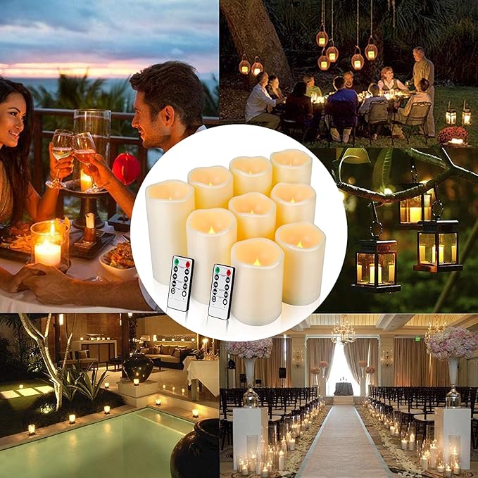 9pcs Flameless Flicking LED Candles - Image 7