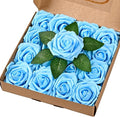 BLEUM CADE 16Pcs Artificial Flowers Fake Roses by BLEUMCADE