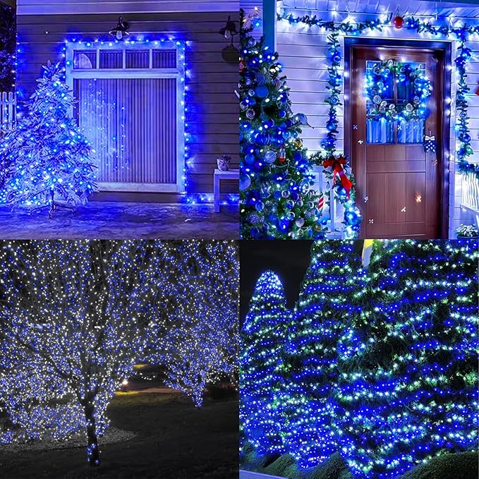 LAMPHOME 33ft Christmas Decorative Mini Lights, 100 LED Transparent Wire Fairy - Image 6