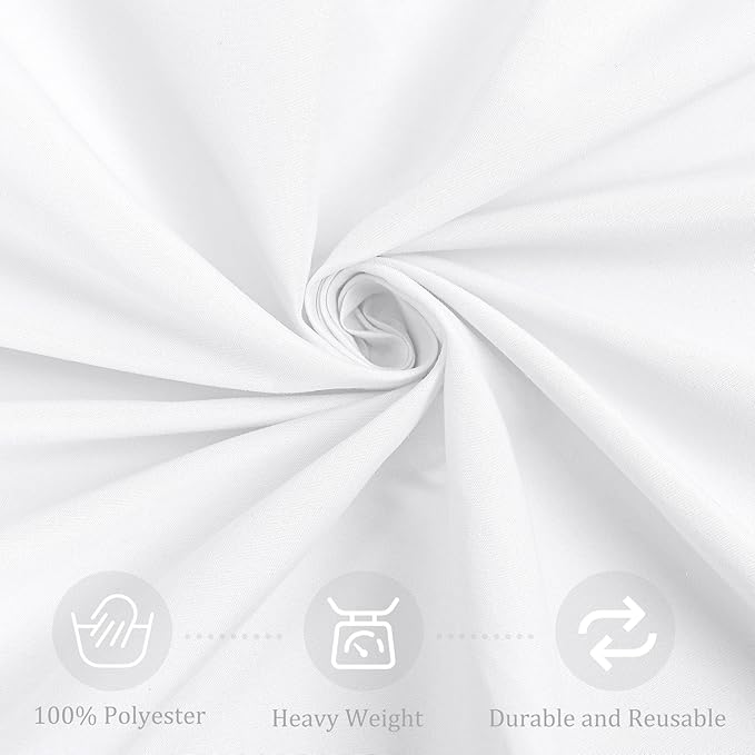 8 Pack Round Tablecloth 70 Inch White Round Table Covers Bulk Washable - Image 4