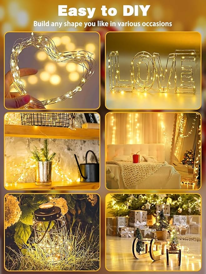 4 Pack Each 33FT 100LED Fairy Lights Battery Operated - Image 4