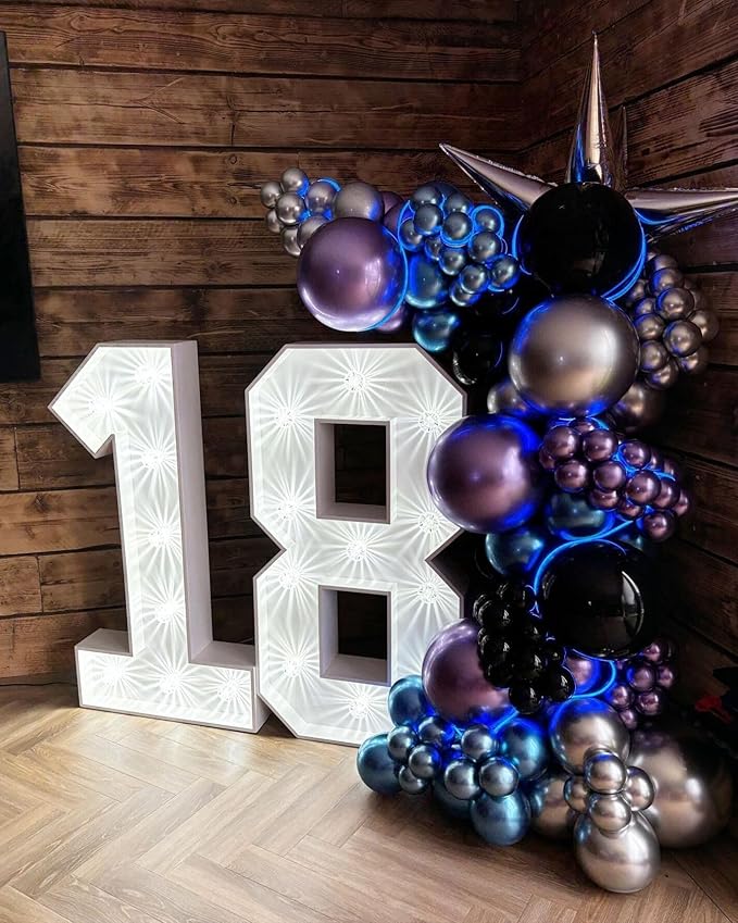 Paready Purple Blue Balloons Set - Image 5