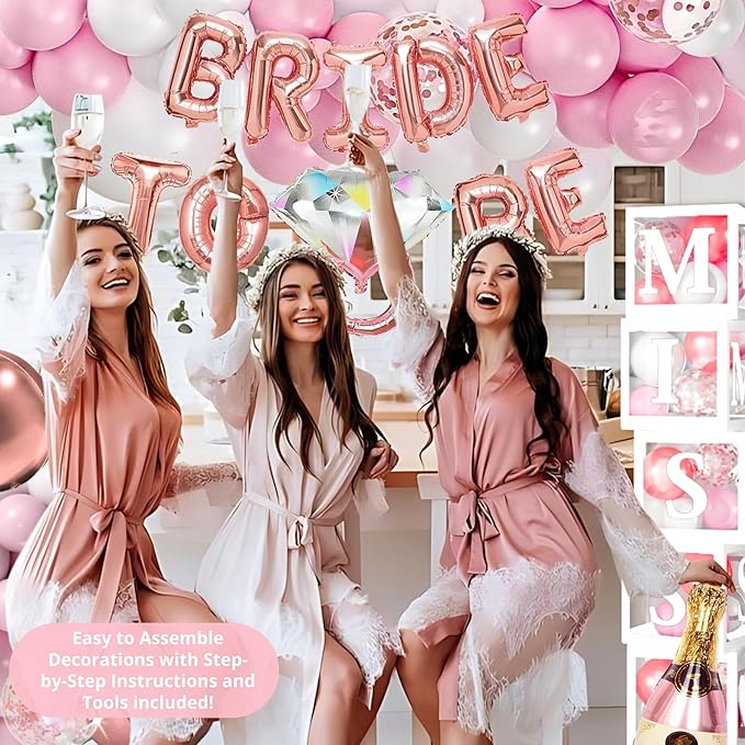 188 pc Pink Bridal Shower Decorations - Image 6