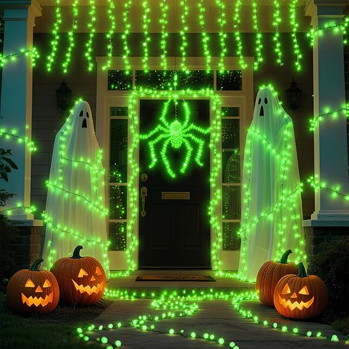 TingMiao Halloween Green Fairy Lights Battery Operate, 7.2ft 20 LEDs String - Image 9