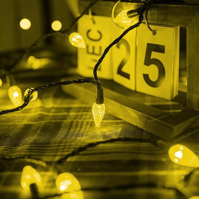 Dazzle Bright C6 Christmas String Lights, 100 LED 33 FT Waterproof Connectable - Image 4