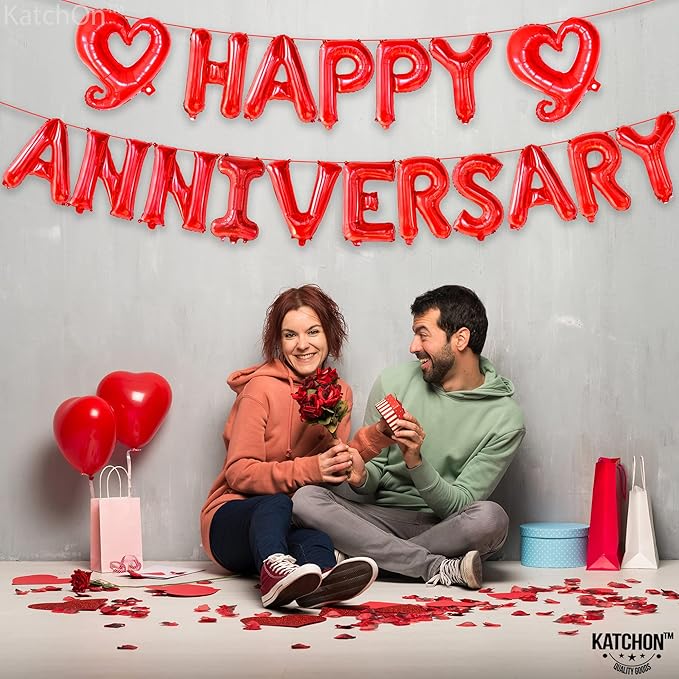 KatchOn 18 Inch Happy Anniversary Balloons Letters - Image 2