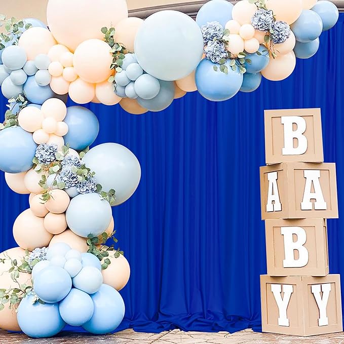 MEETSKY Royal Blue Backdrop Curtains - Image 3