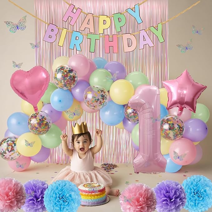 Pastel 1st Birthday Party Decorations - Image 3