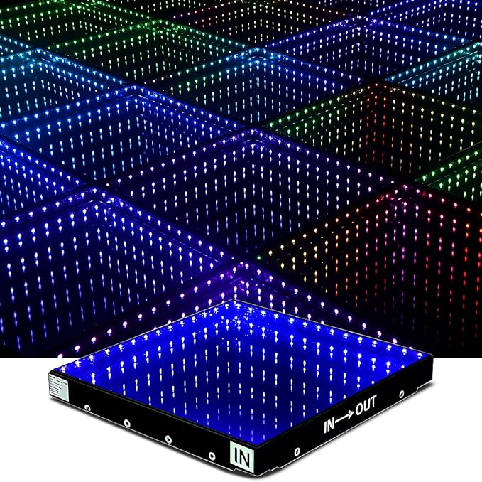Dance Floor Stage Lights Tempered Glass Infinity Mirror Panel 3D Effect Led by MKORMK